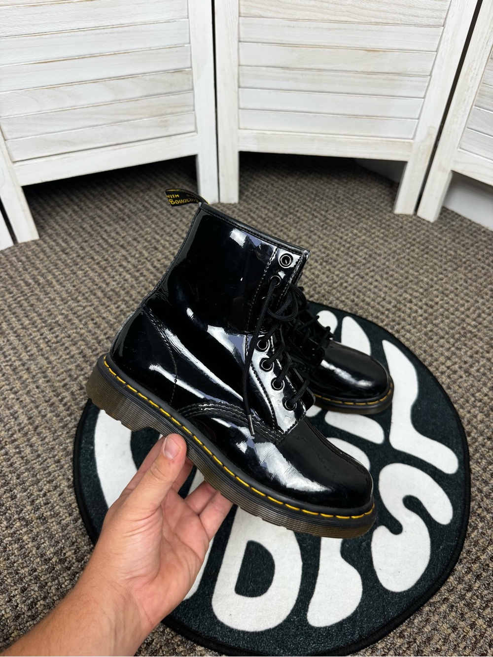 Dr. Martens 1460 Black Patent Leather 8-Eye Boots – EU 39 / US Women’s 8